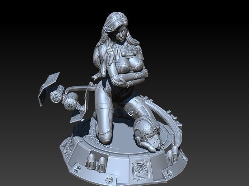 Star Wars Tie Bomber Pin Up Girl 3D print model_3
