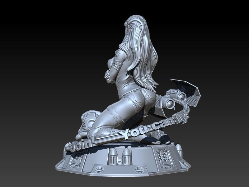 Star Wars Tie Bomber Pin Up Girl 3D print model_2