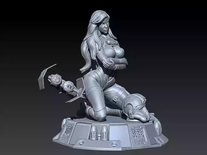 Star Wars Tie Bomber Pin Up Girl 3D print model