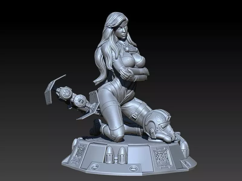 Star Wars Tie Bomber Pin Up Girl 3D print model_0