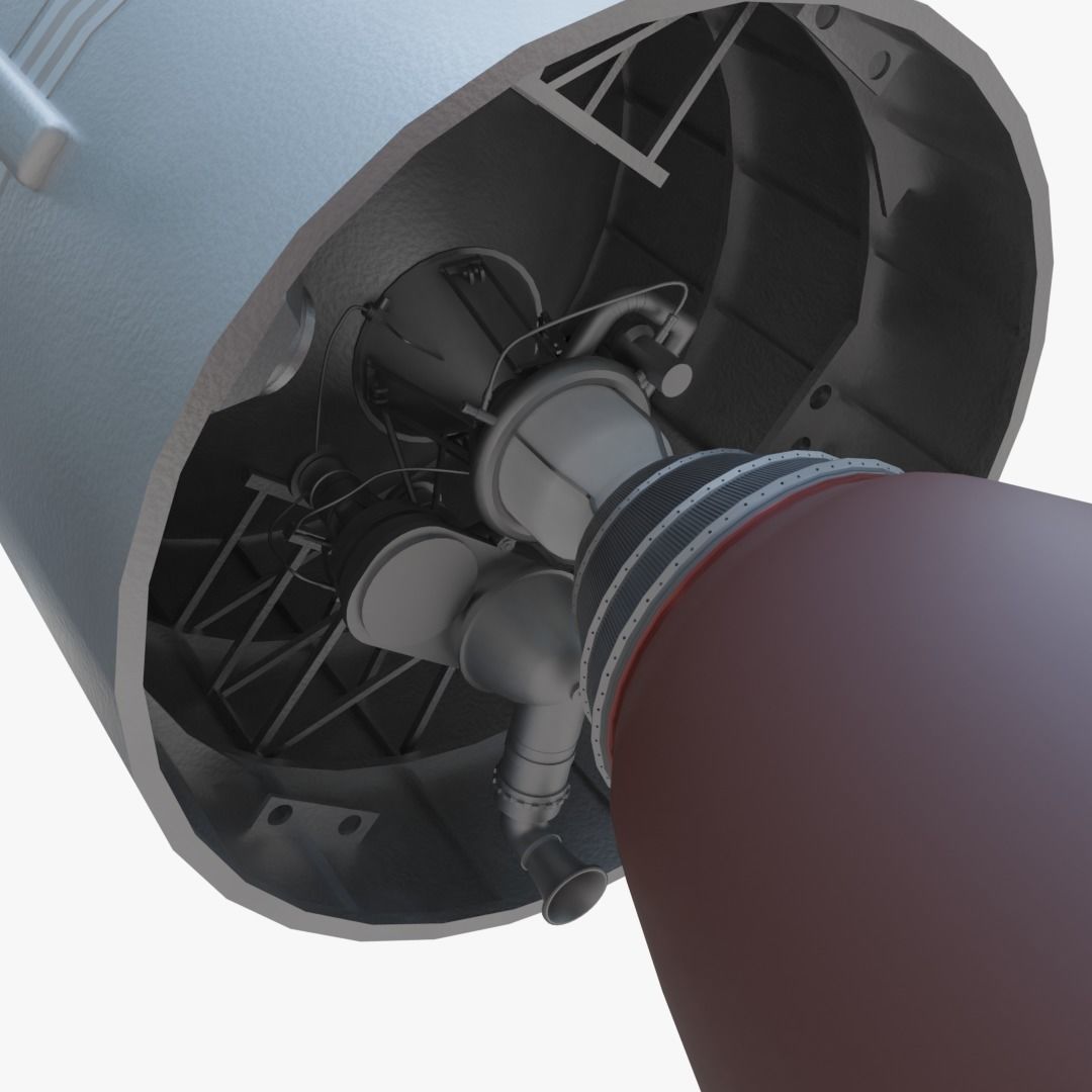 Titan II Gemini Rocket 3D model_12