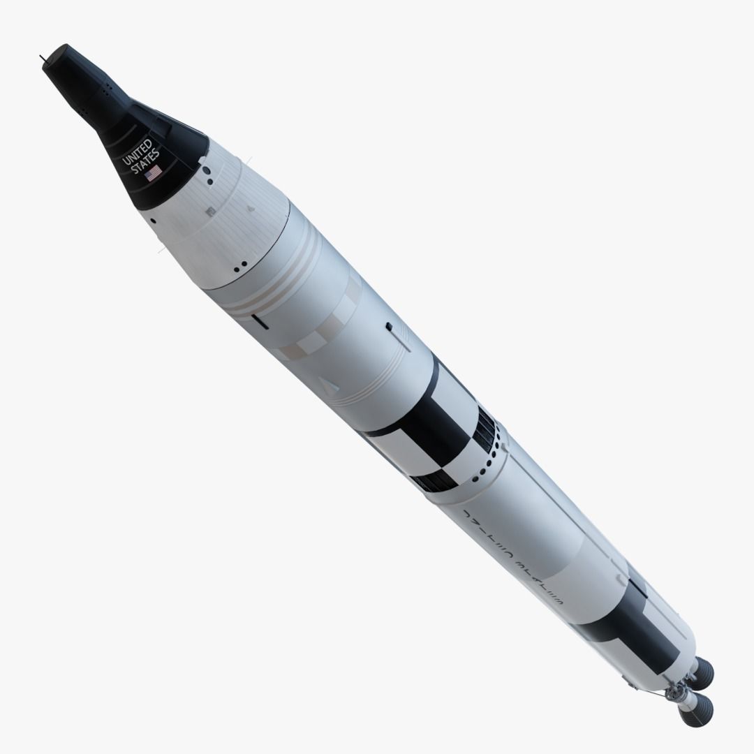 Titan II Gemini Rocket 3D model_1