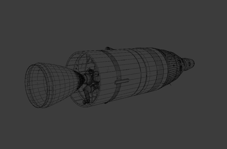 Titan II Gemini Rocket 3D model_15