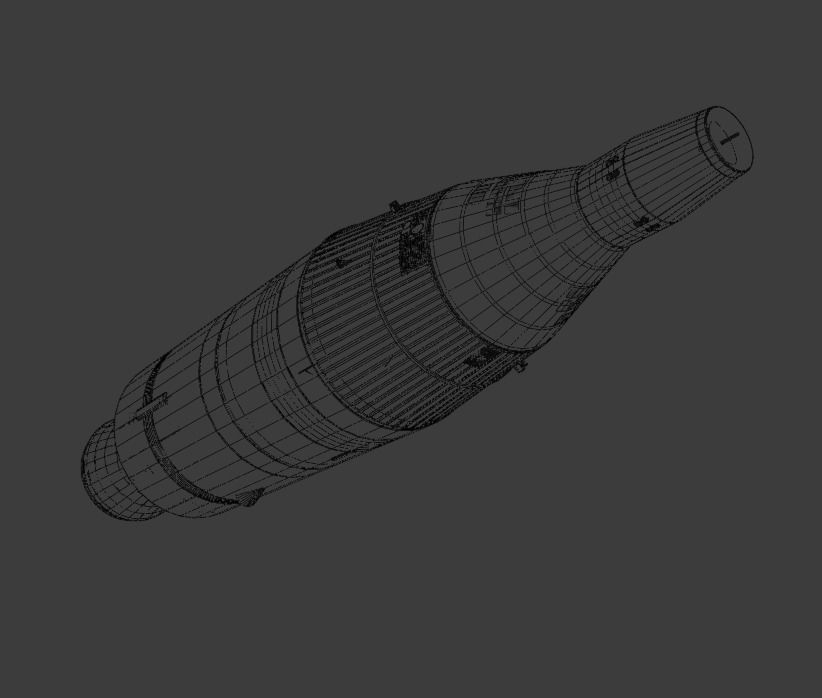 Titan II Gemini Rocket 3D model_16