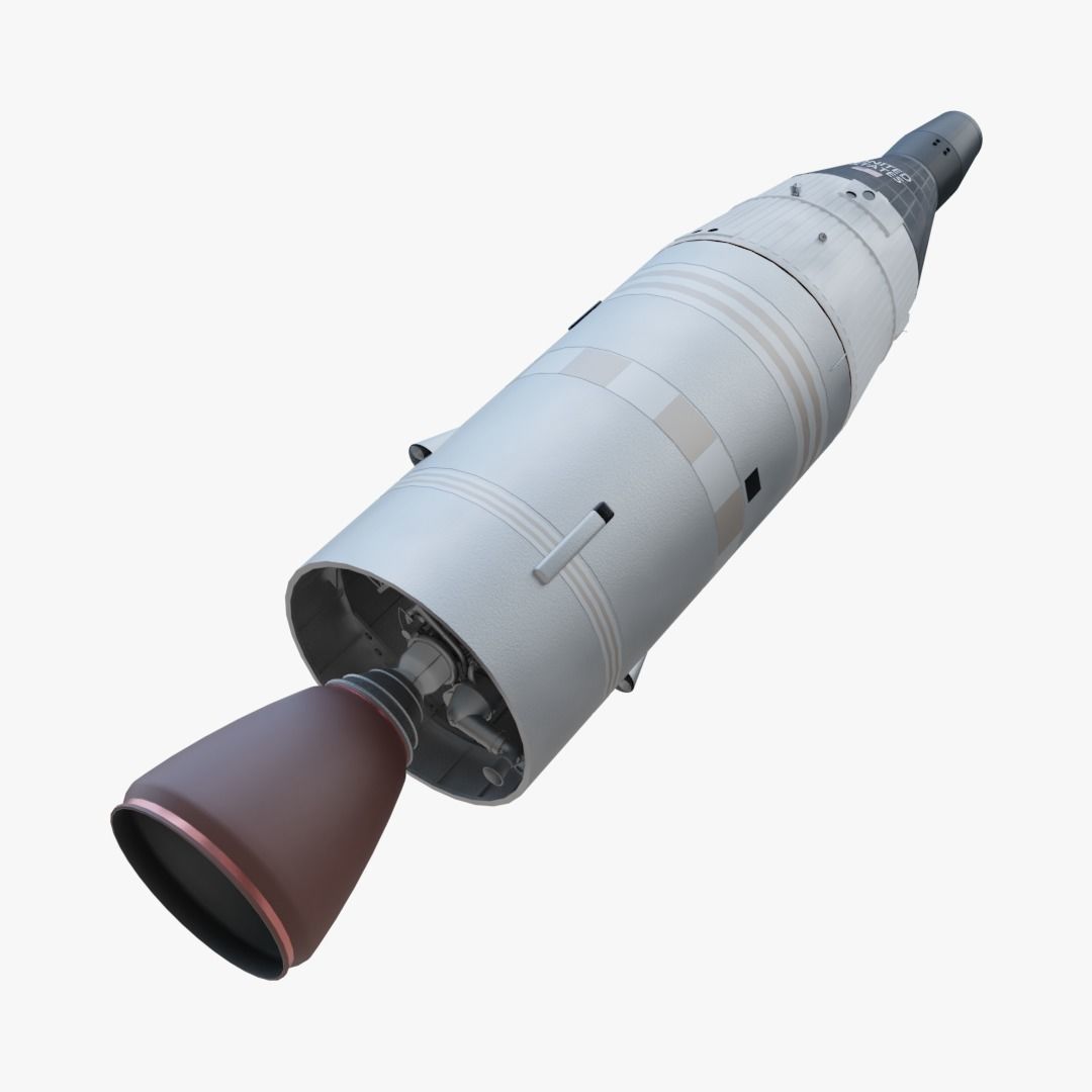 Titan II Gemini Rocket 3D model_5
