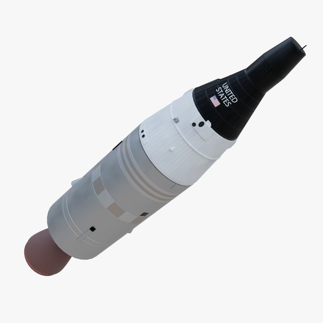 Titan II Gemini Rocket 3D model_6