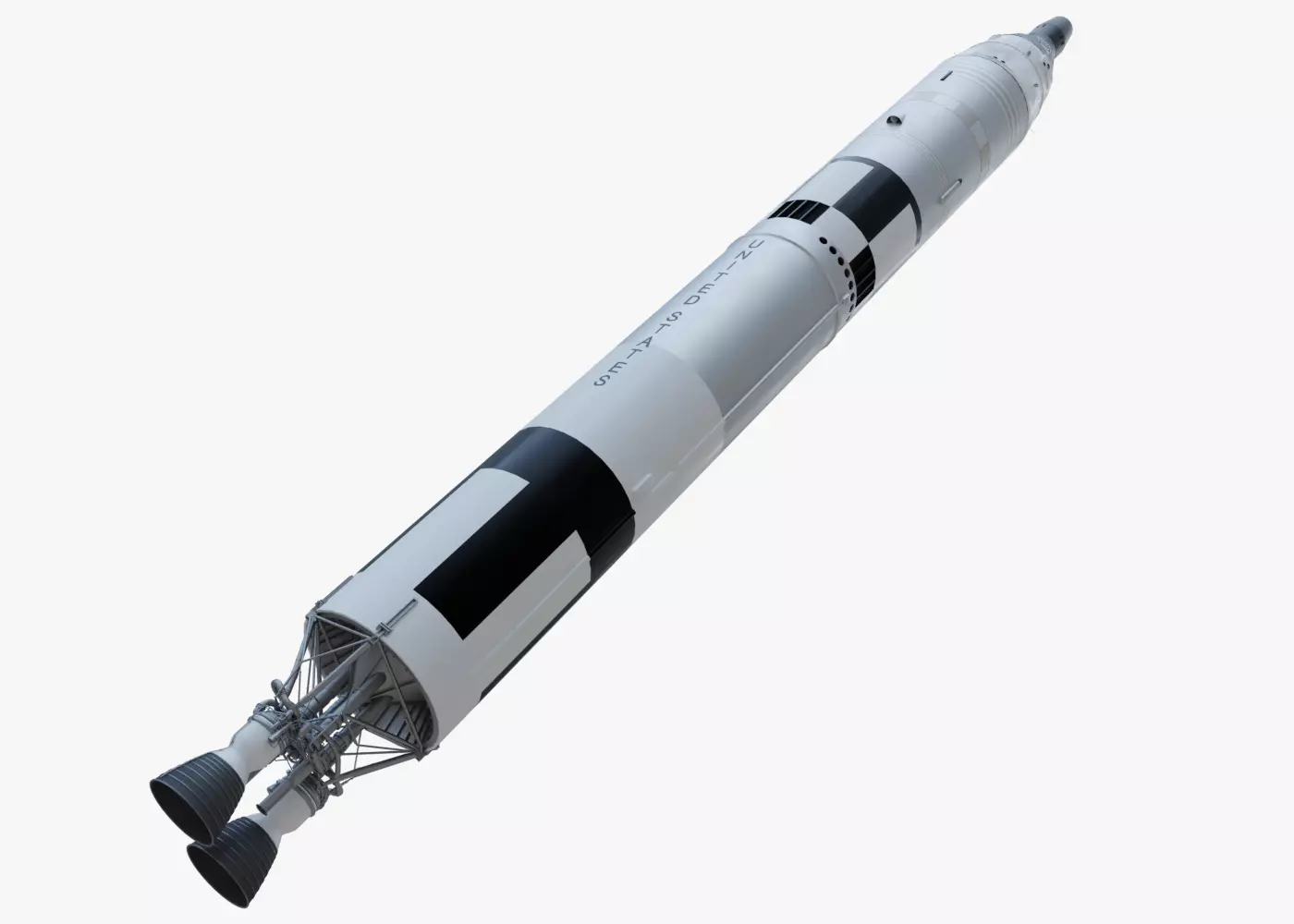 Titan II Gemini Rocket 3D model_0