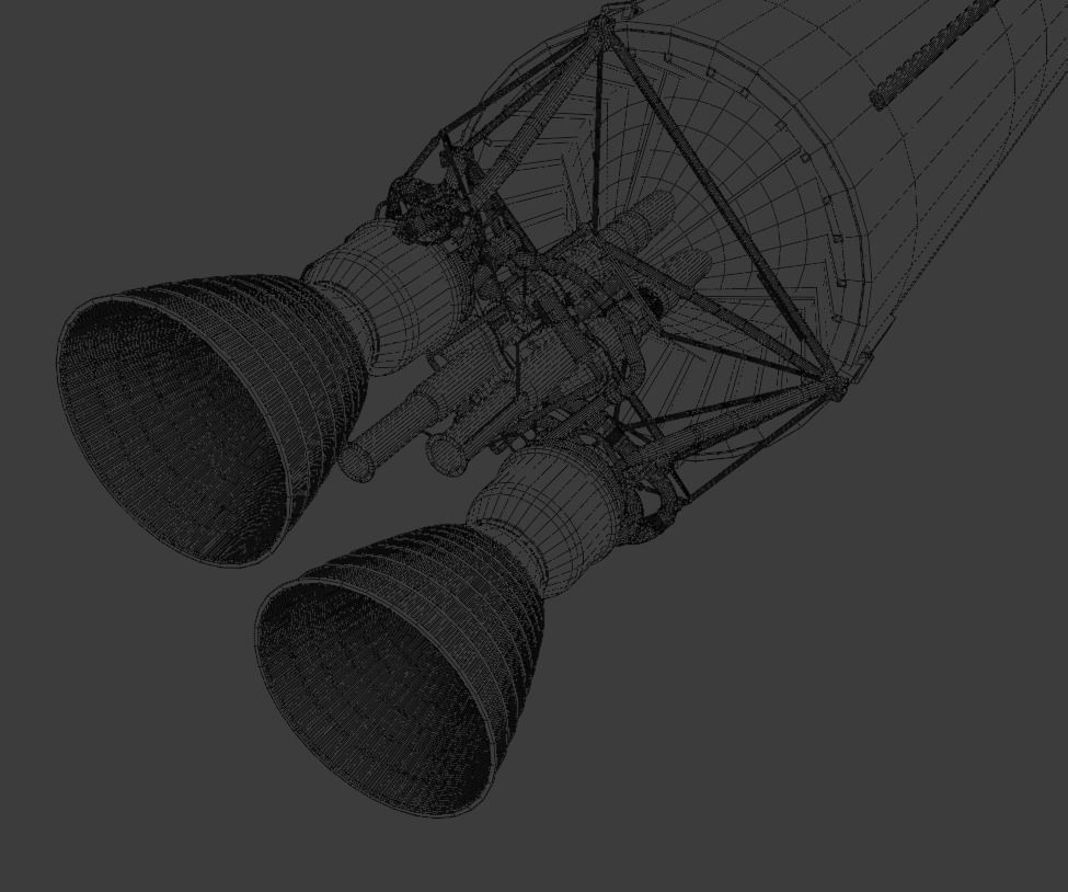 Titan II Gemini Rocket 3D model_14