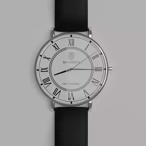 Photorealistic Silver Wristwatch