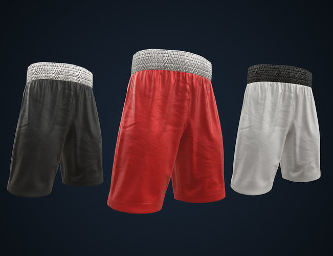 Boxing shorts pack 3D Model Collection