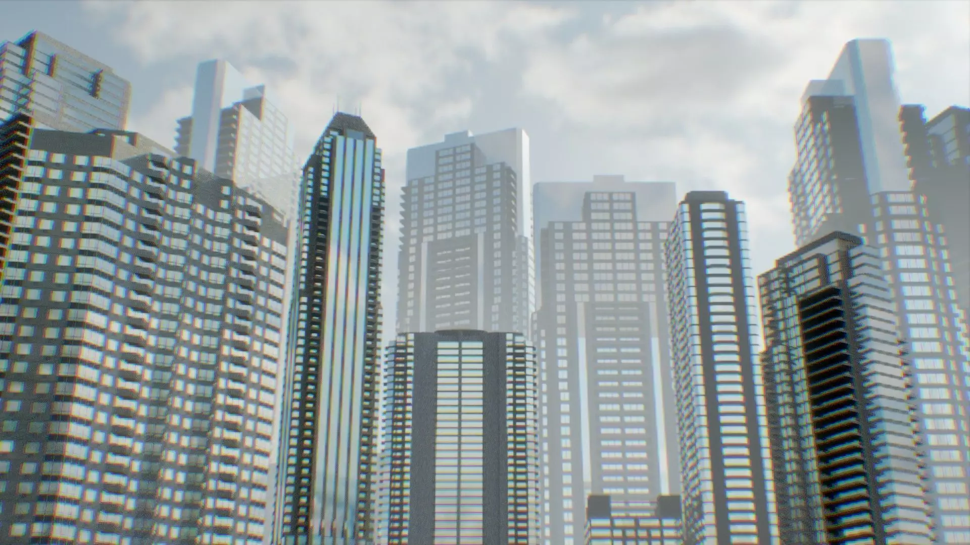 Low Poly High Rise Building Pack Low-poly 3D model_0