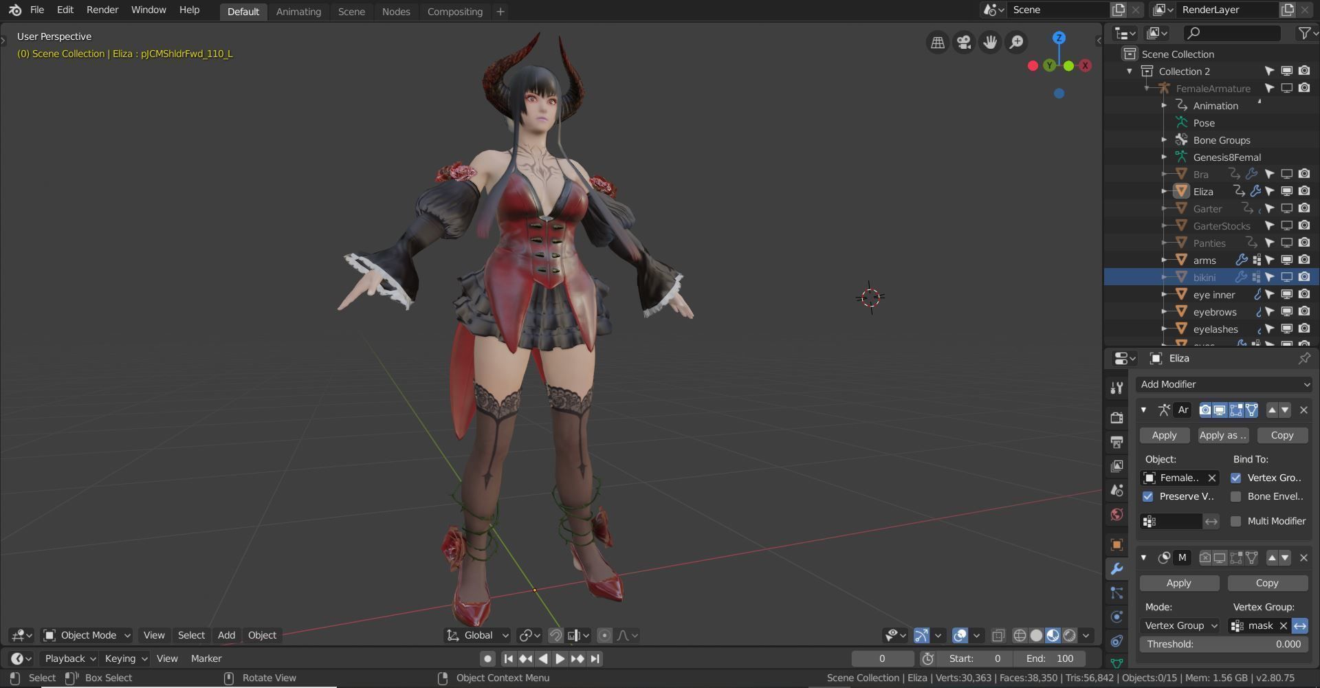 Female Character - Eliza 3D model_2