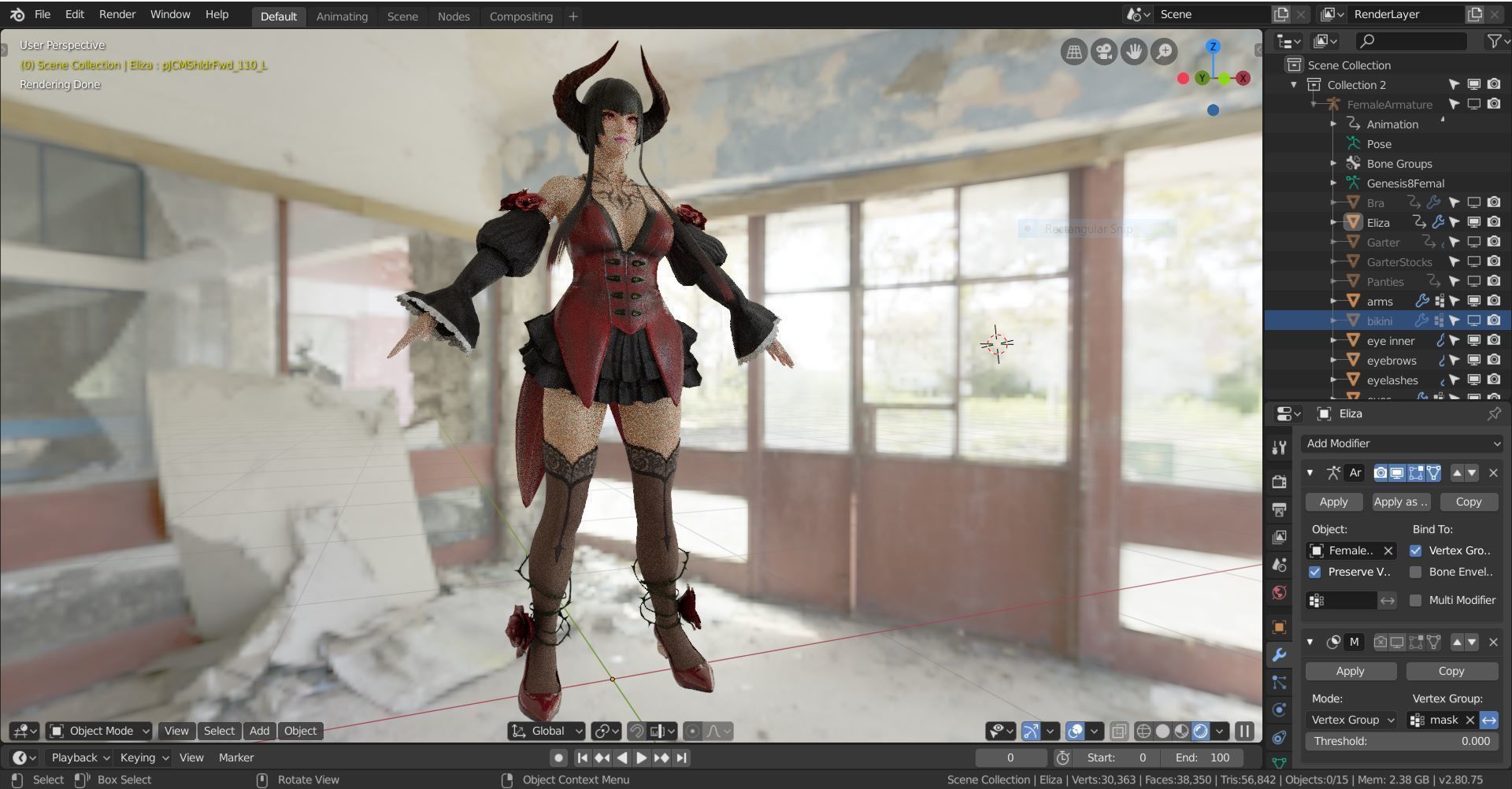 Female Character - Eliza 3D model_1