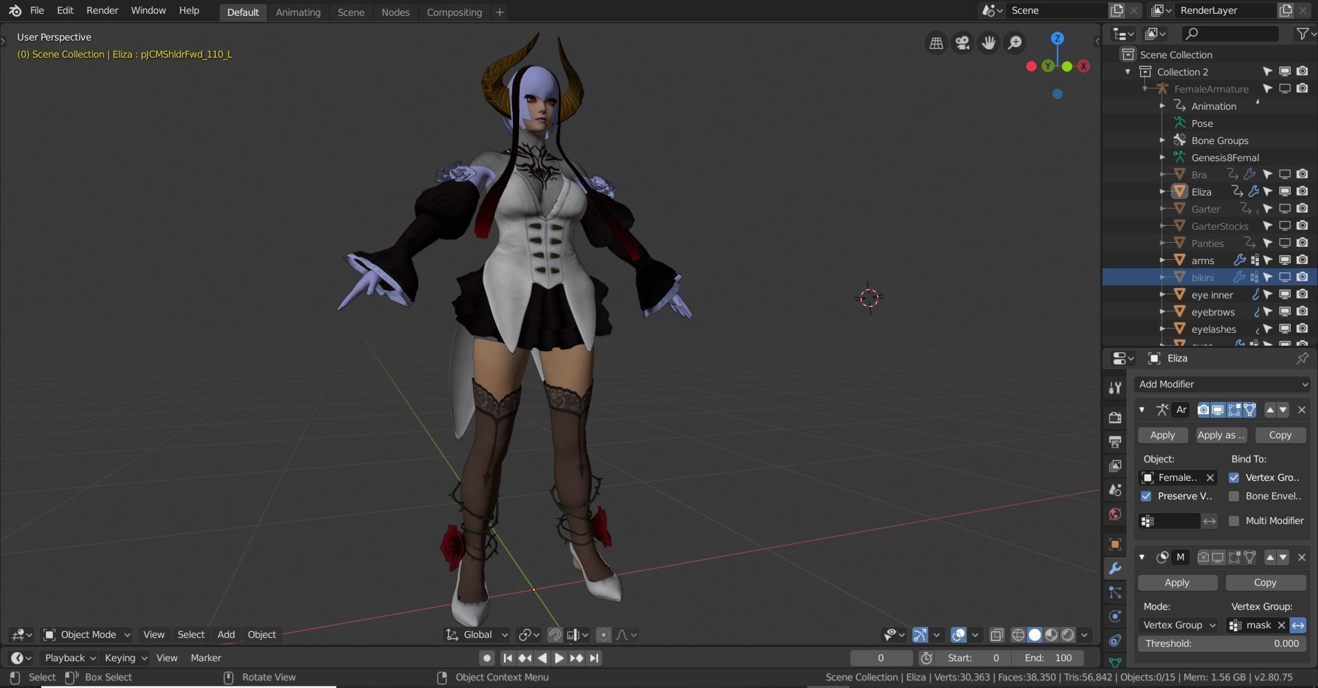 Female Character - Eliza 3D model_3