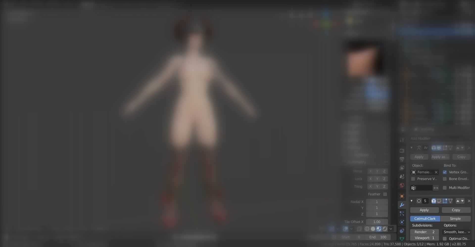 Female Character - Eliza 3D model_5