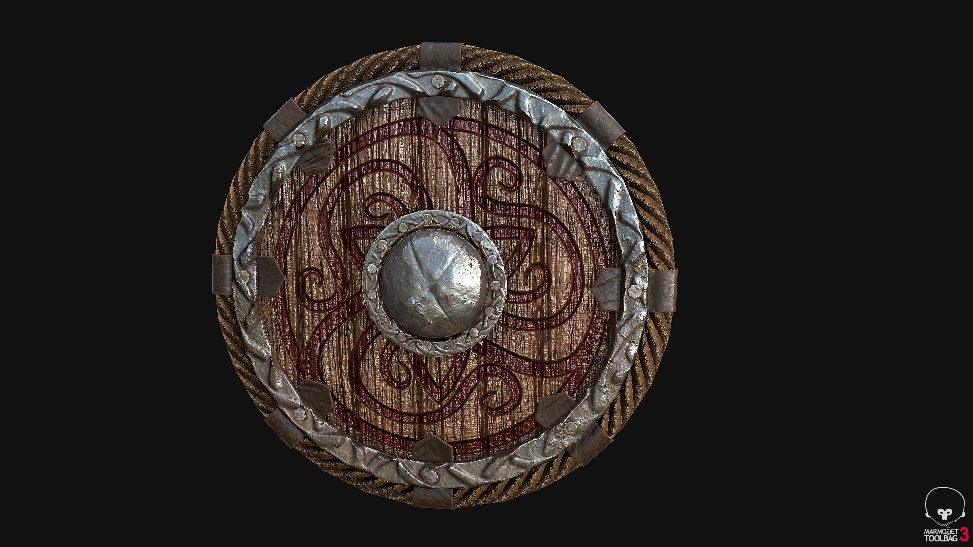 Viking Shields PBR Low-poly 3D model_1