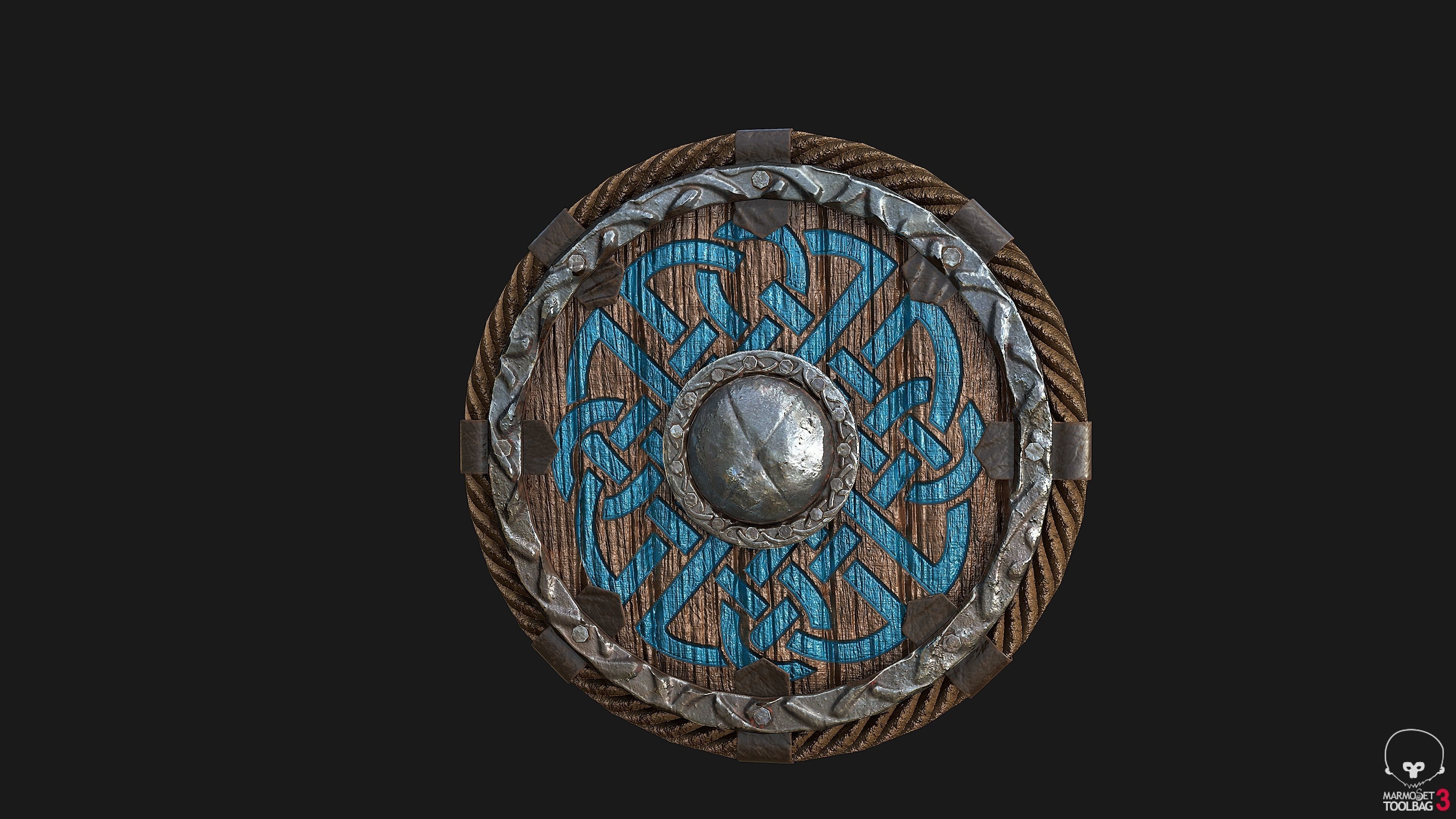 Viking Shields PBR Low-poly 3D model_4