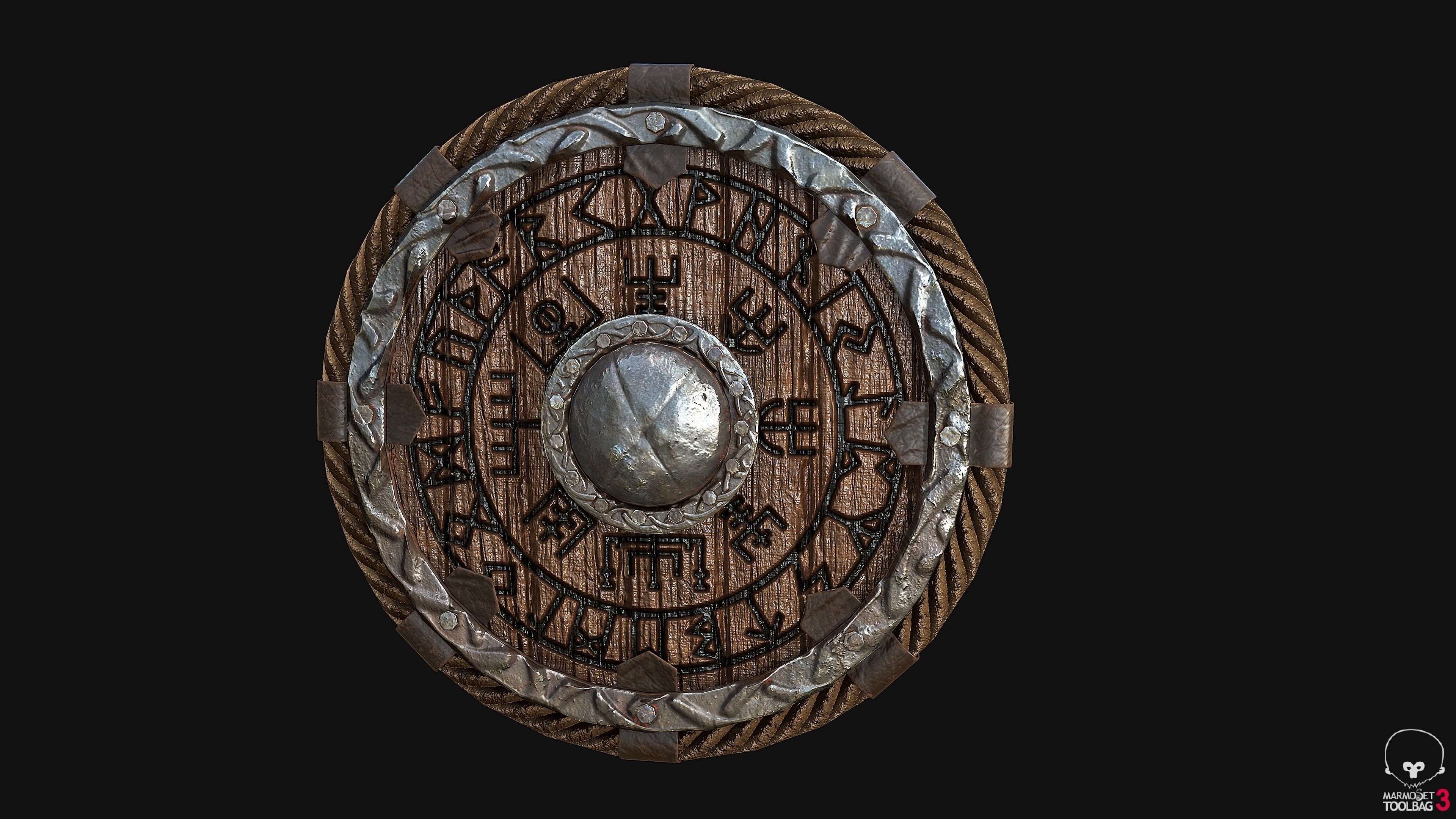 Viking Shields PBR Low-poly 3D model_2