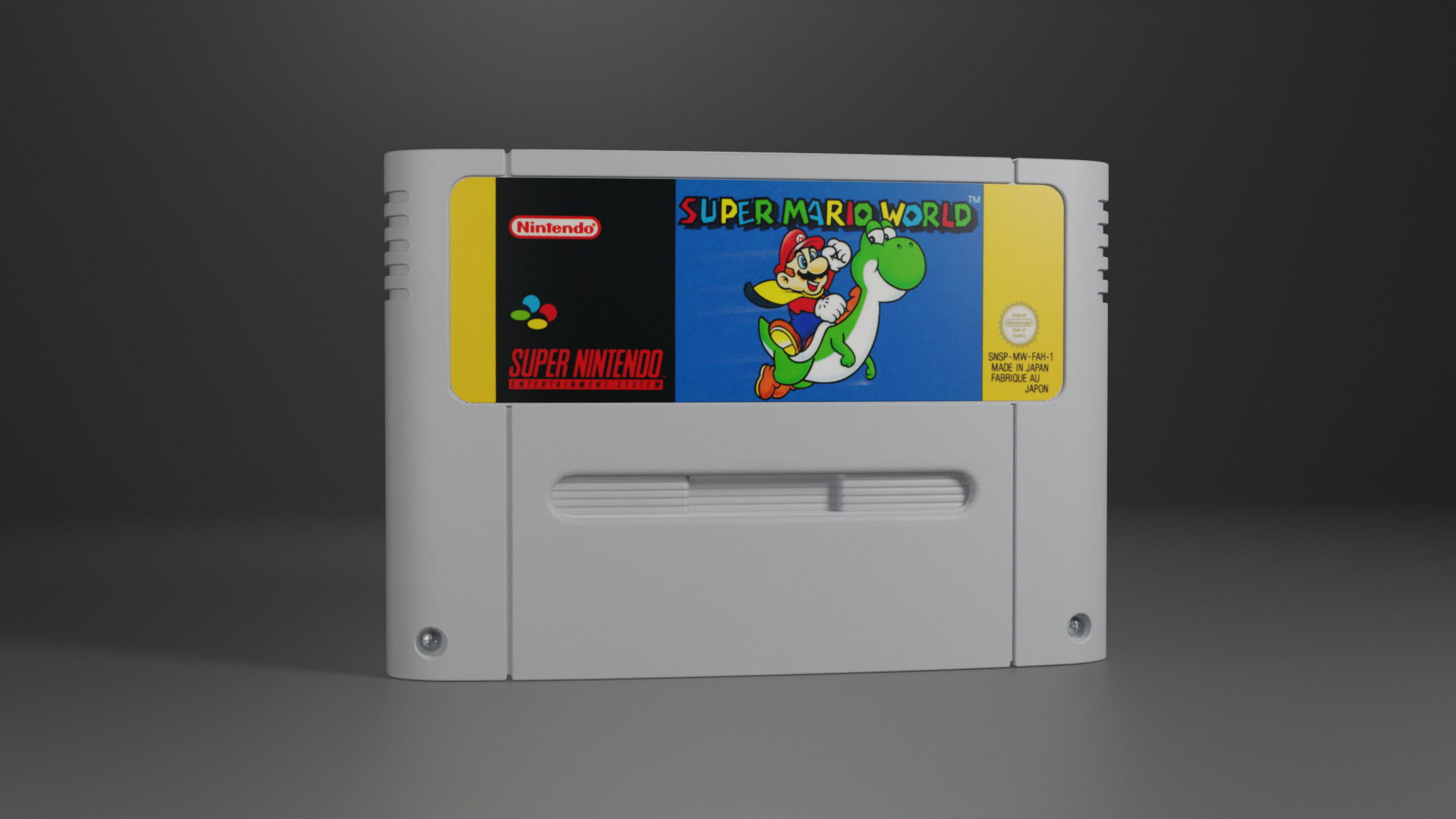 Super Nintendo Entertainment System SNES PAL 3D model_13