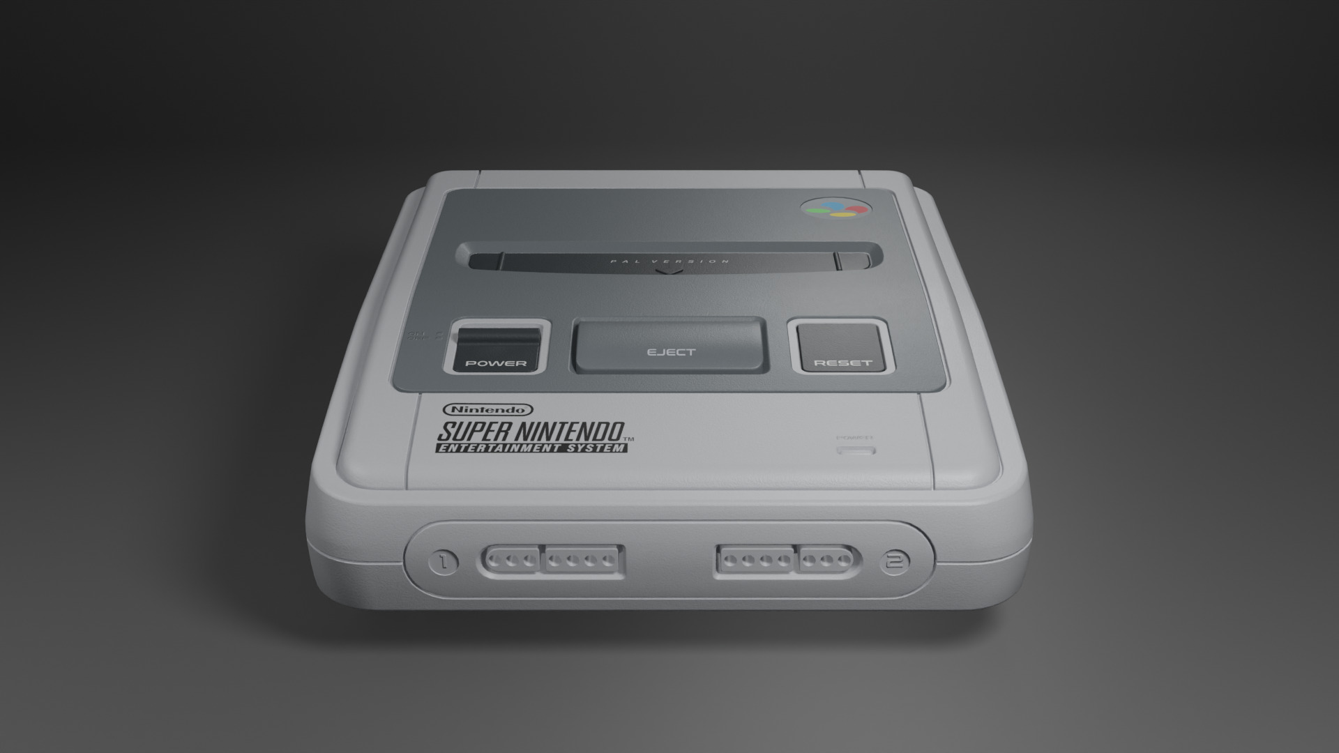 Super Nintendo Entertainment System SNES PAL 3D model_5