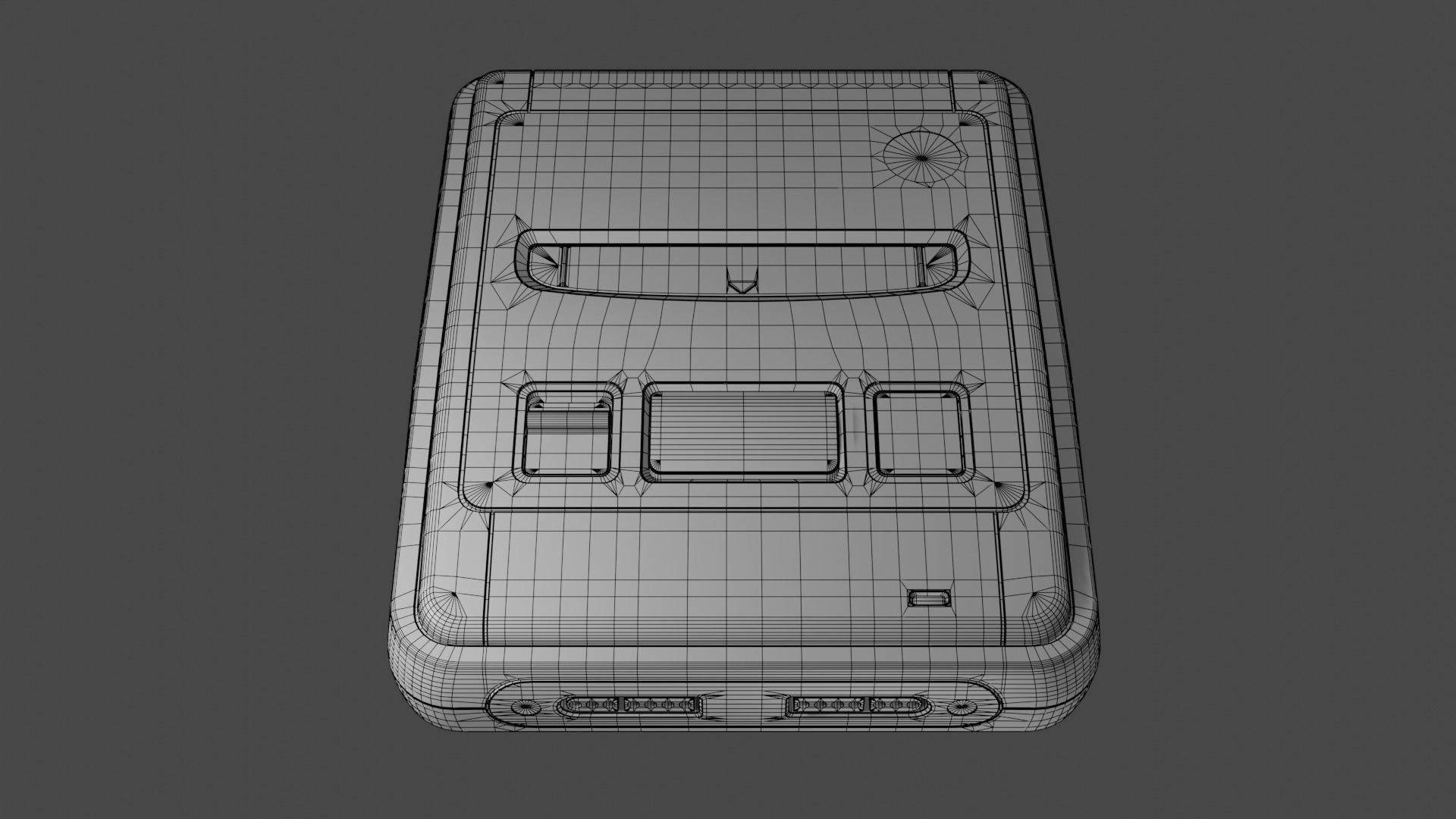 Super Nintendo Entertainment System SNES PAL 3D model_24