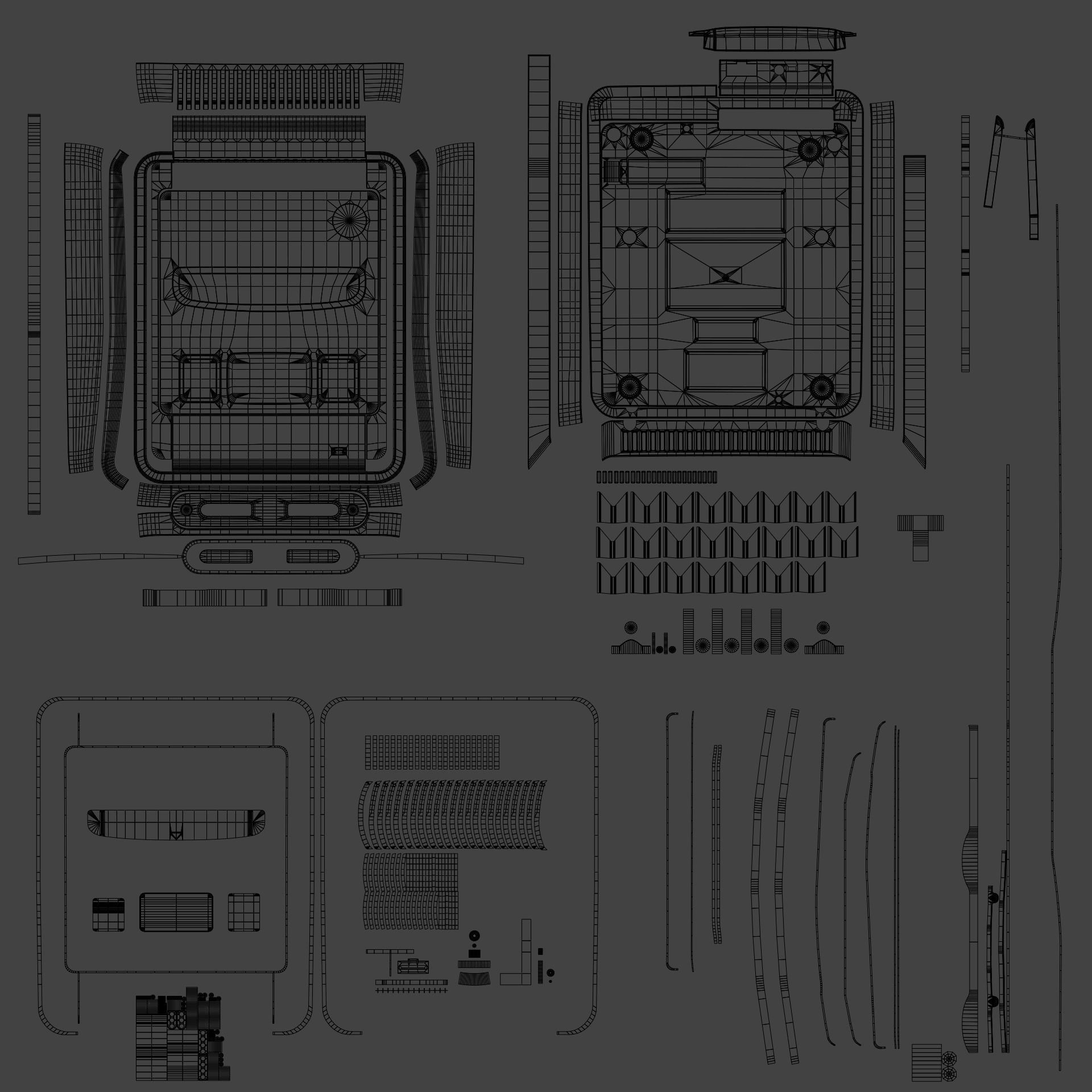 Super Nintendo Entertainment System SNES PAL 3D model_39
