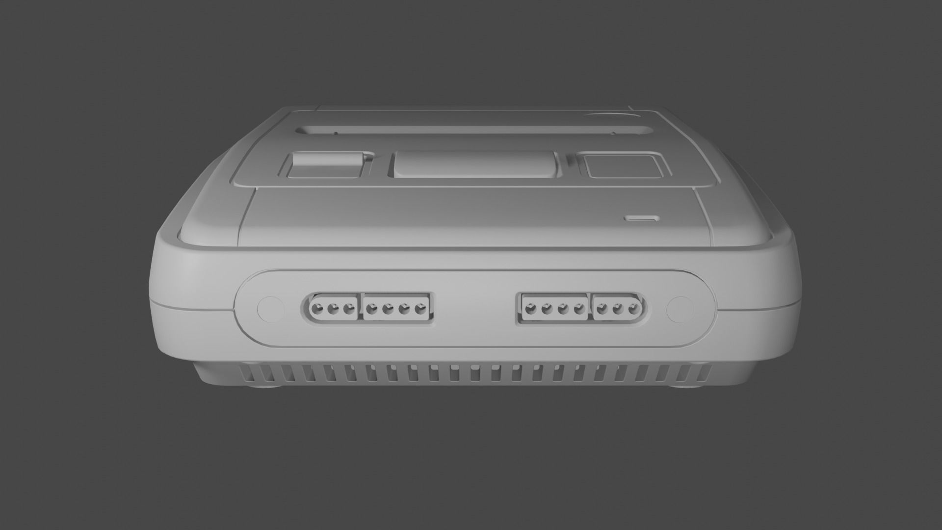 Super Nintendo Entertainment System SNES PAL 3D model_21