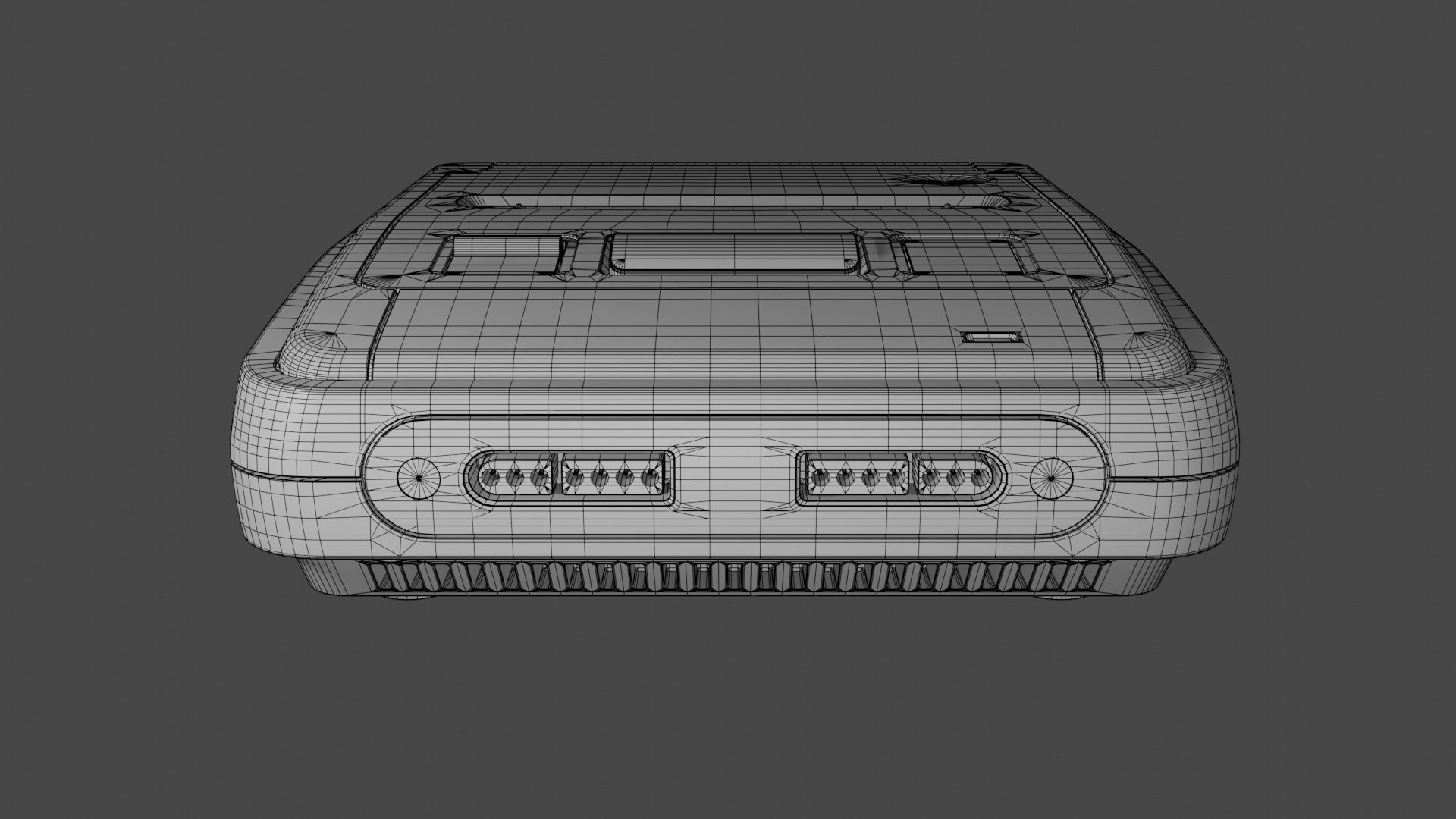 Super Nintendo Entertainment System SNES PAL 3D model_22