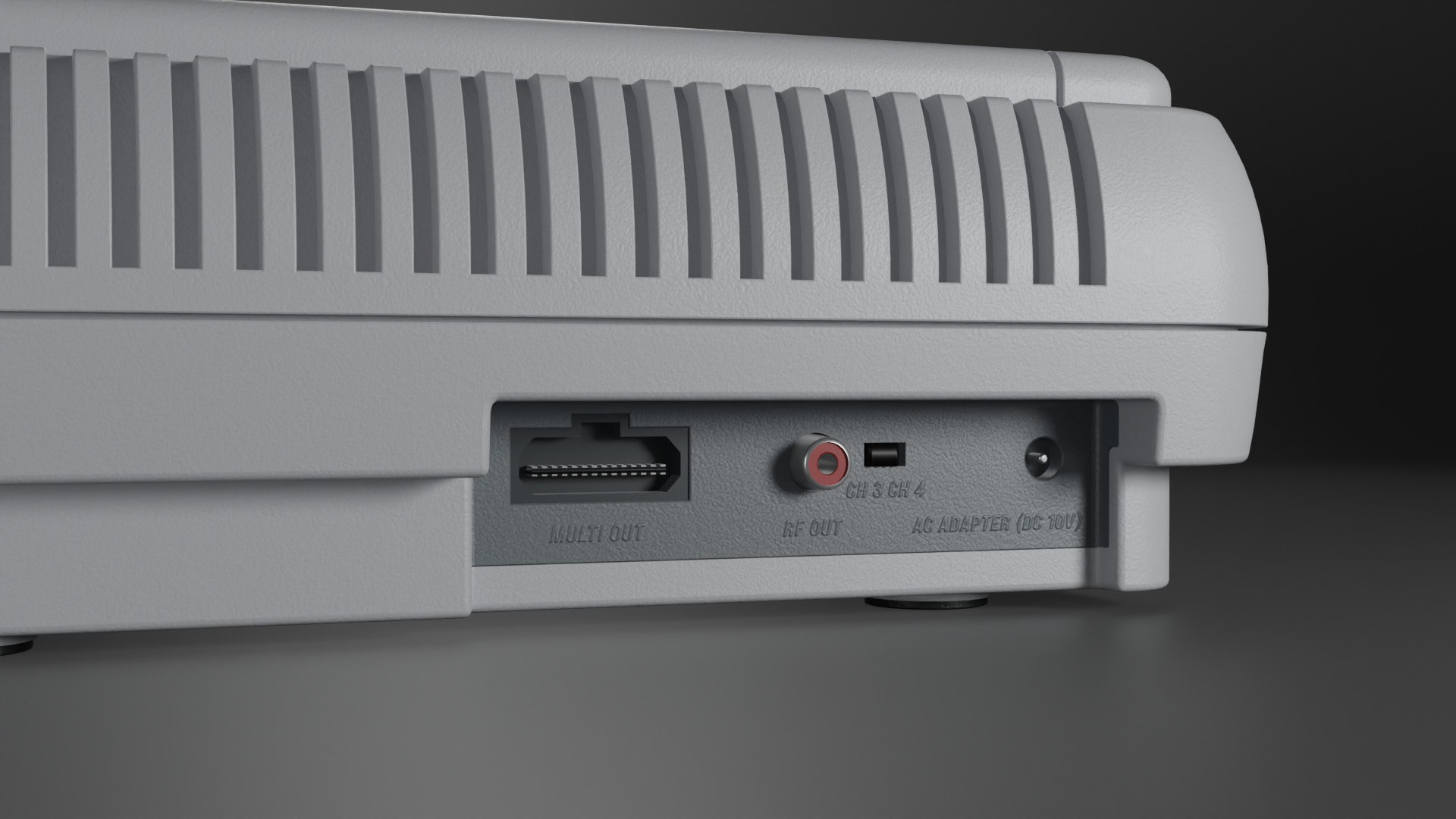 Super Nintendo Entertainment System SNES PAL 3D model_9