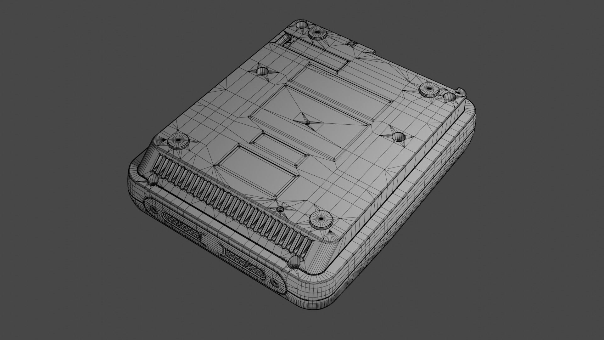Super Nintendo Entertainment System SNES PAL 3D model_28