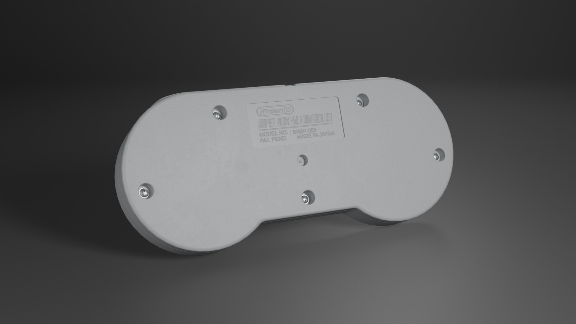 Super Nintendo Entertainment System SNES PAL 3D model_12