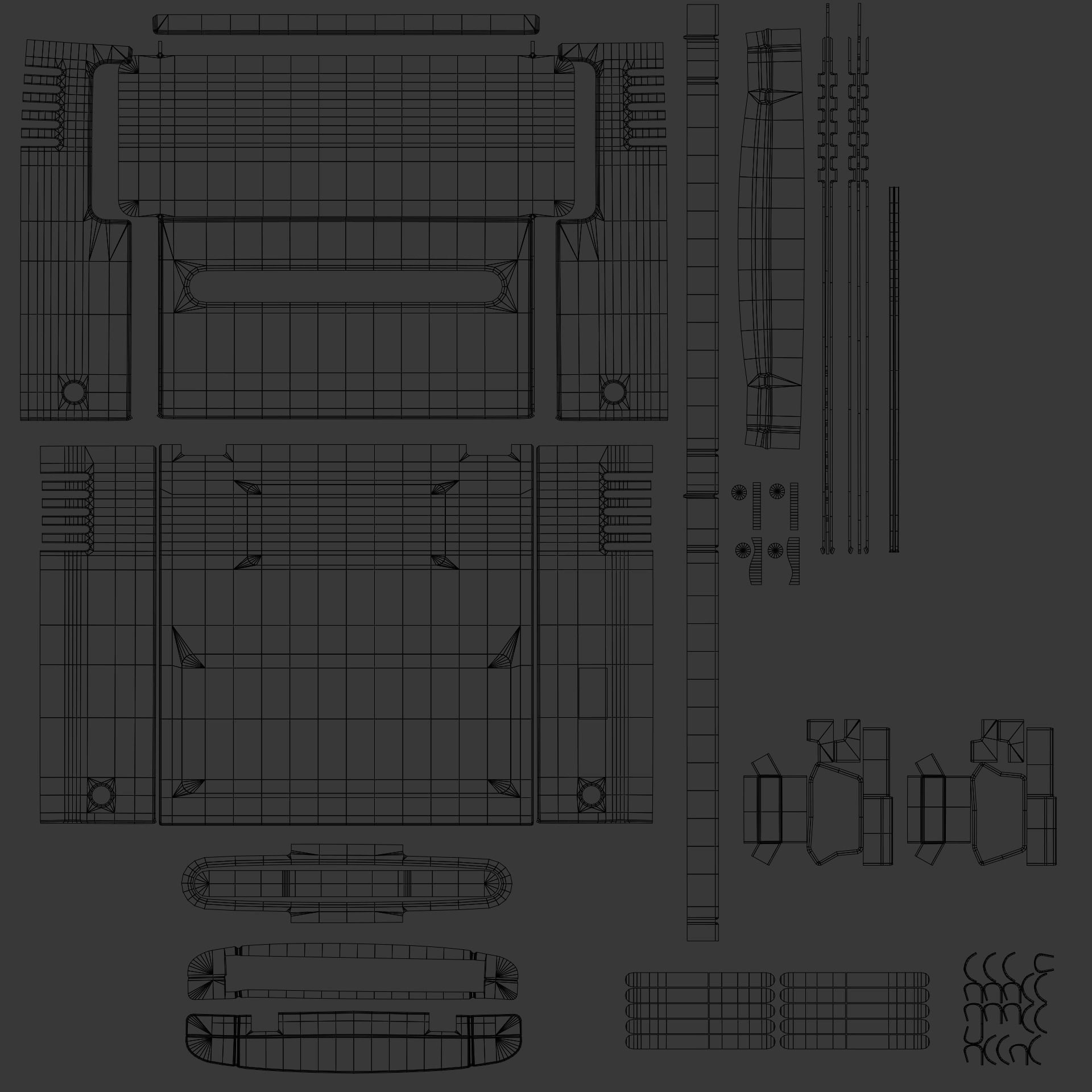Super Nintendo Entertainment System SNES PAL 3D model_41
