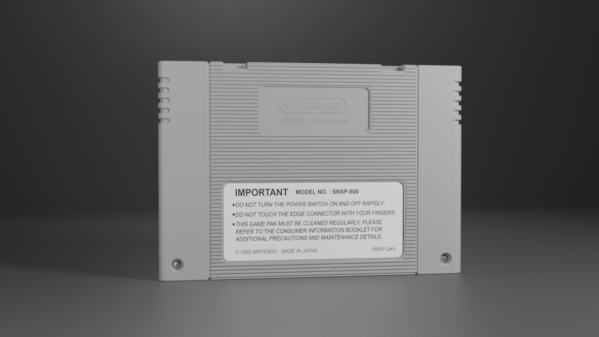 Super Nintendo Entertainment System SNES PAL 3D model_14