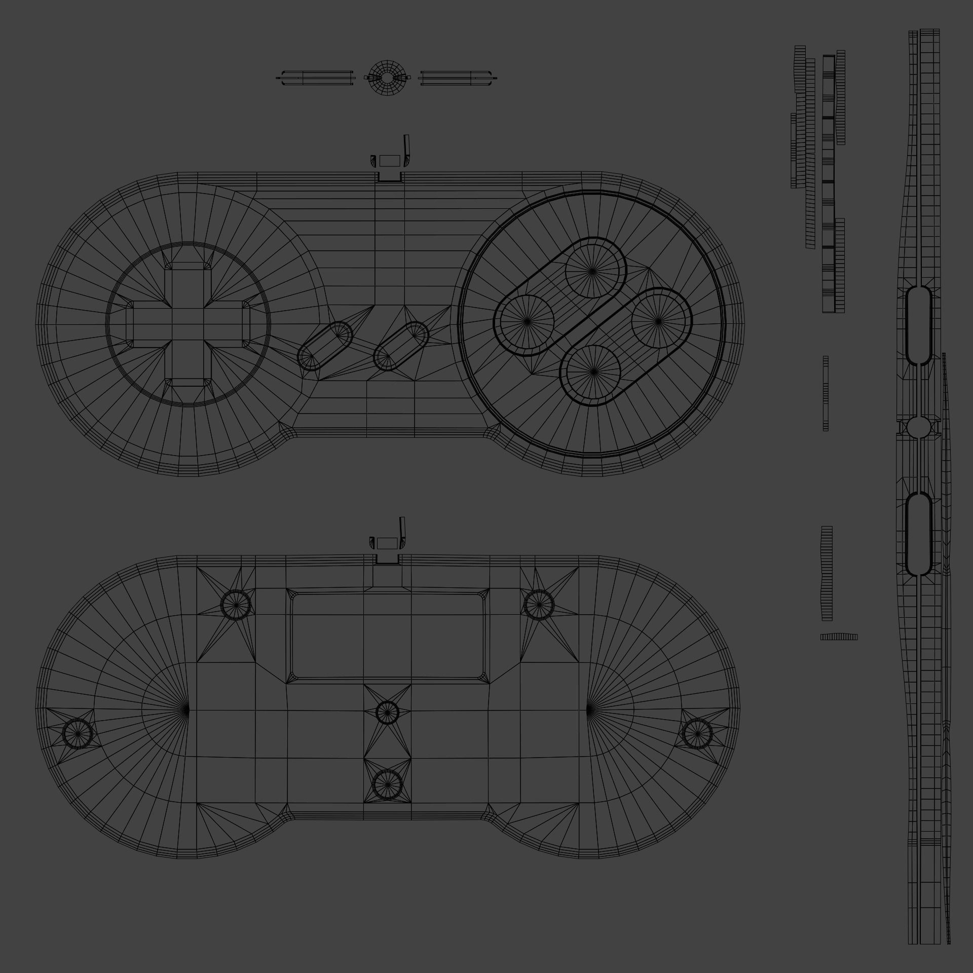 Super Nintendo Entertainment System SNES PAL 3D model_40