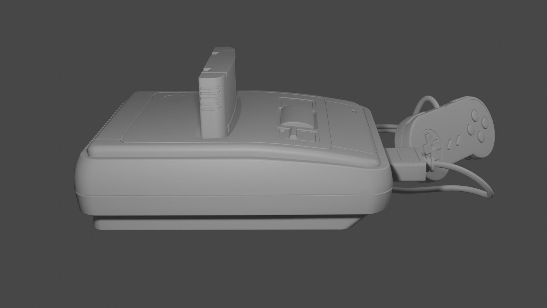 Super Nintendo Entertainment System SNES PAL 3D model_19