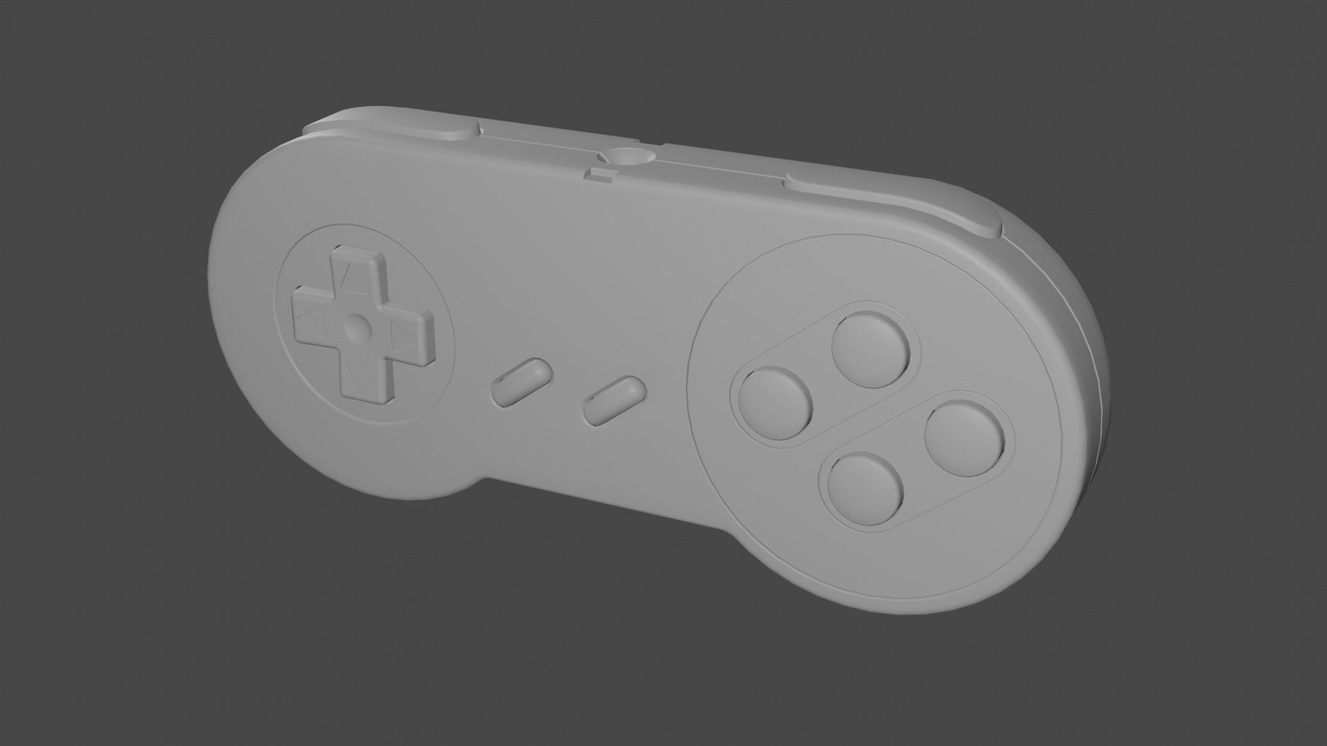 Super Nintendo Entertainment System SNES PAL 3D model_29