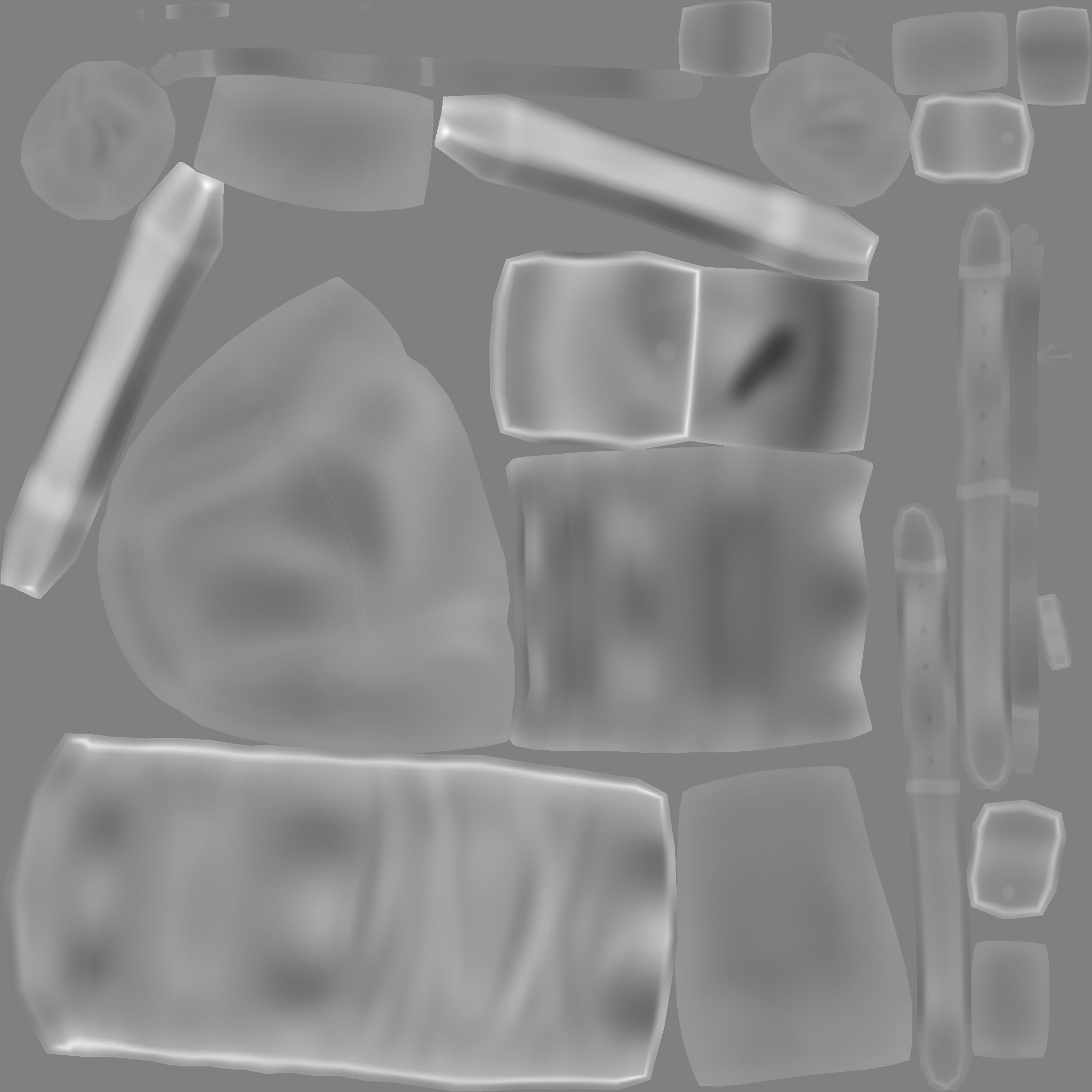 Blue Camping Backpack - Character Costume Low-poly 3D model_20