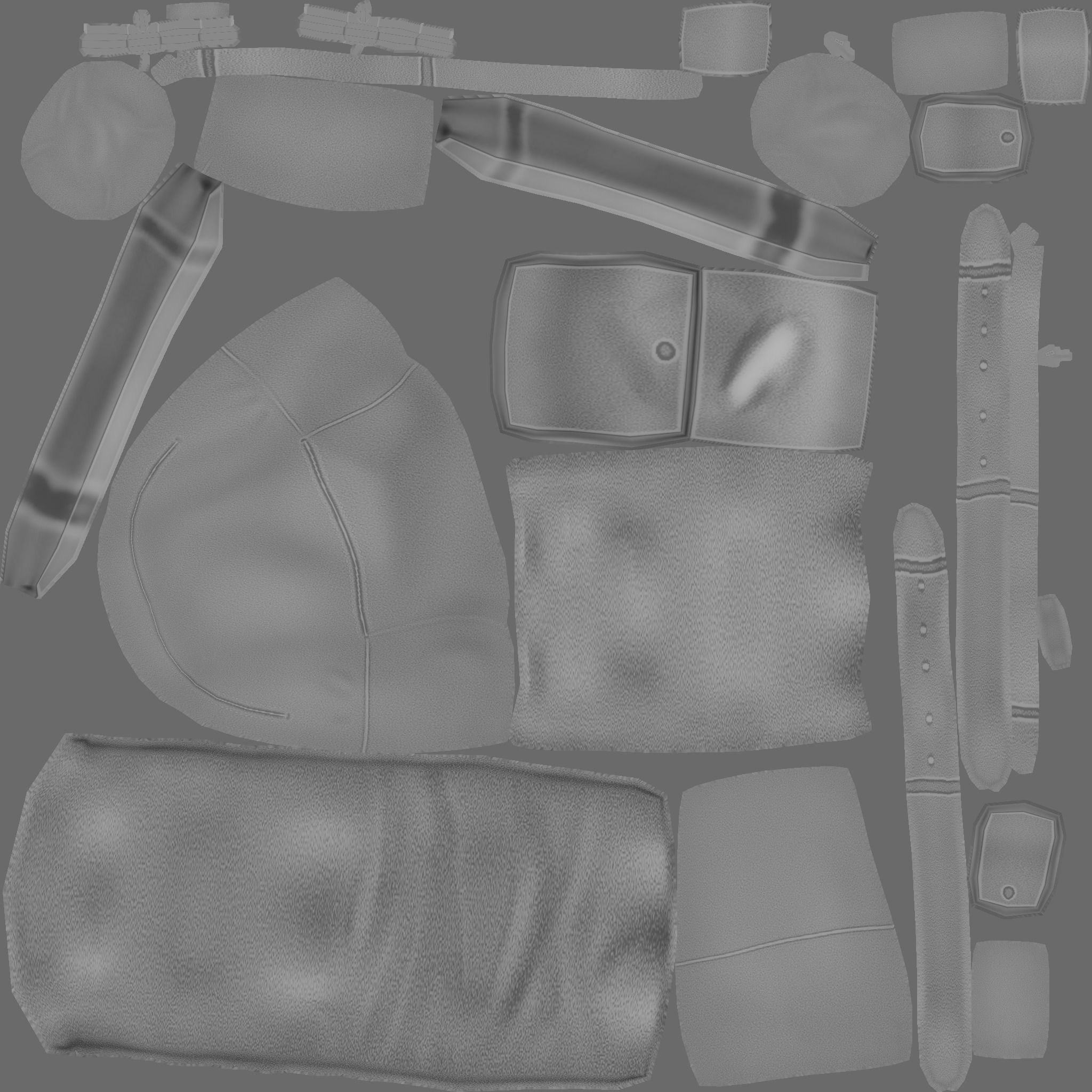 Blue Camping Backpack - Character Costume Low-poly 3D model_17