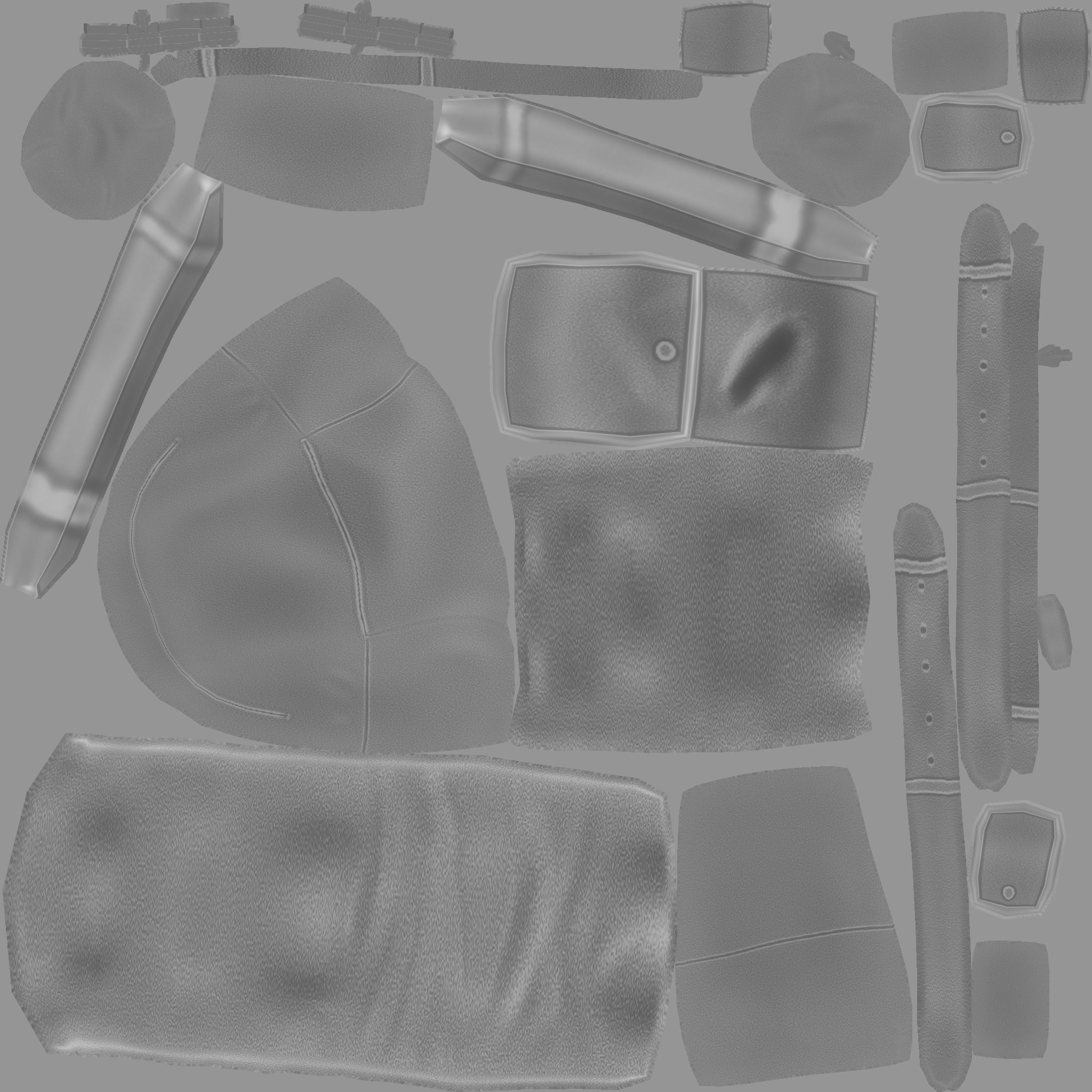 Blue Camping Backpack - Character Costume Low-poly 3D model_16