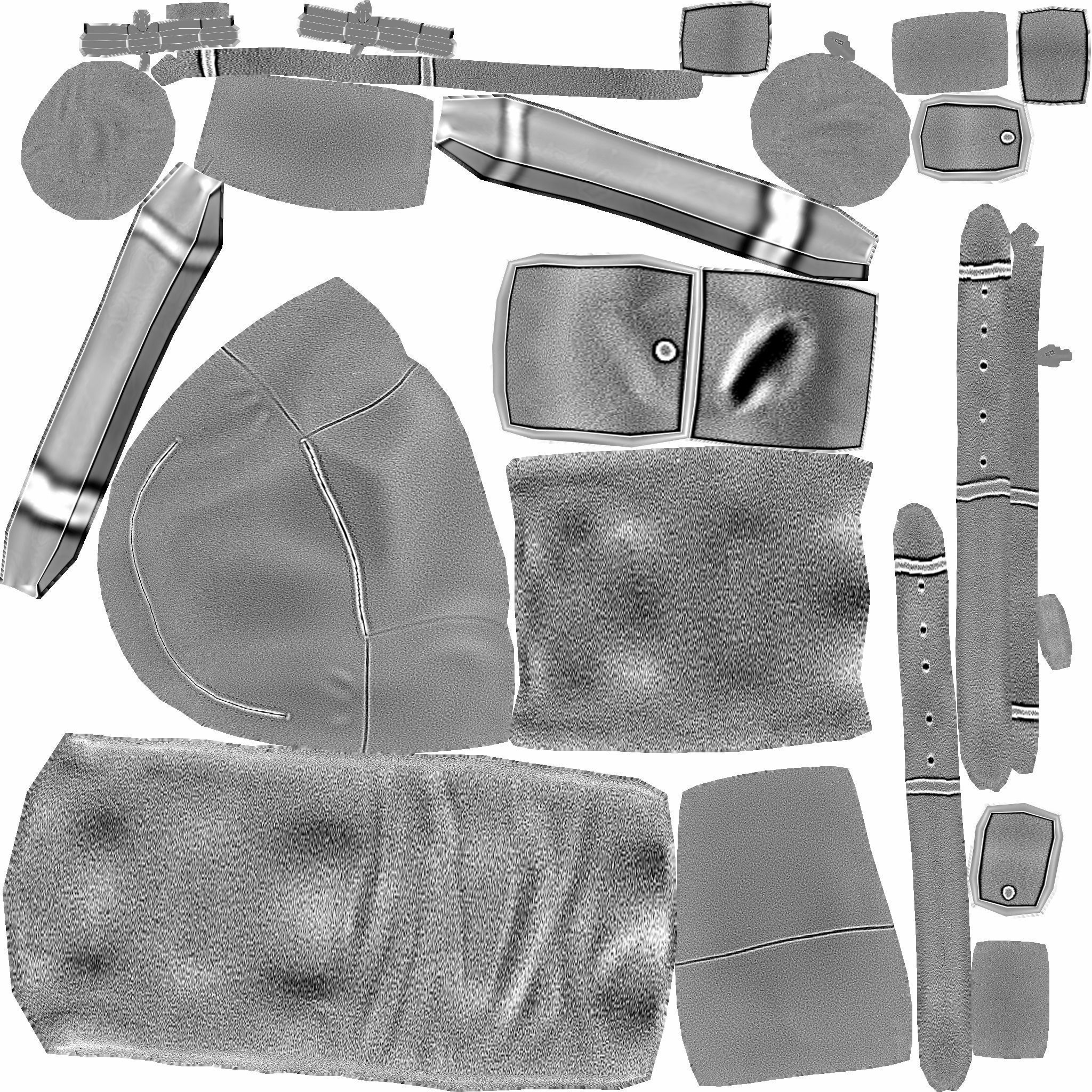 Blue Camping Backpack - Character Costume Low-poly 3D model_19