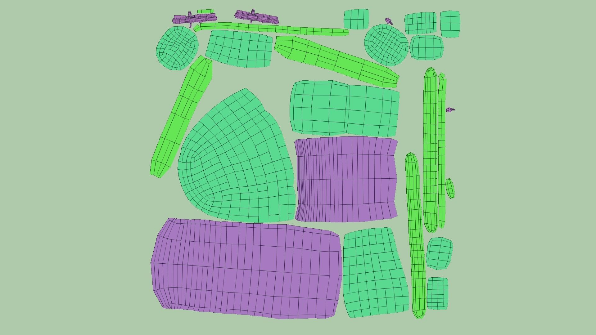 Blue Camping Backpack - Character Costume Low-poly 3D model_12