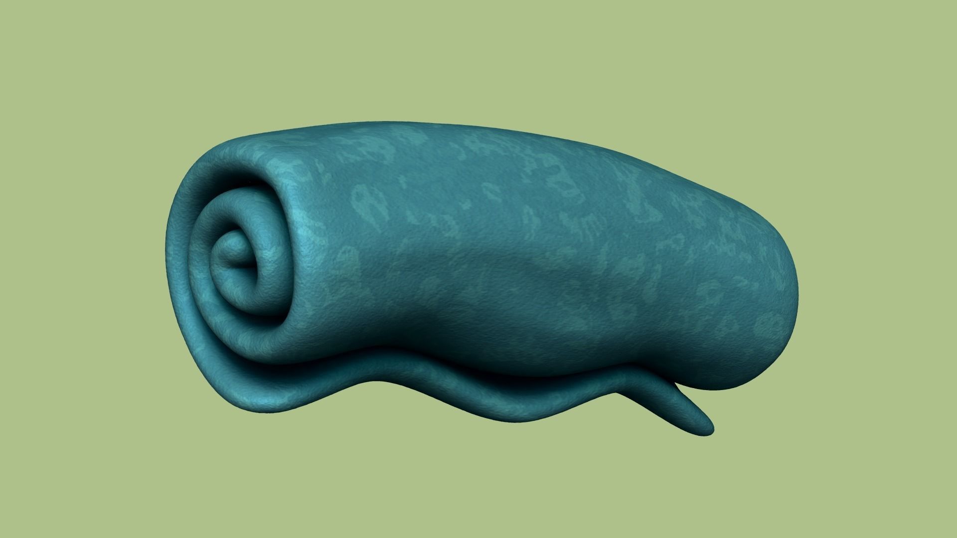 Blue Camping Backpack - Character Costume Low-poly 3D model_6