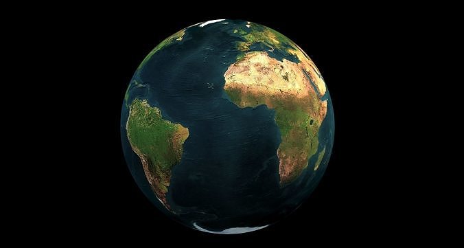 Earth globe in space 3D model