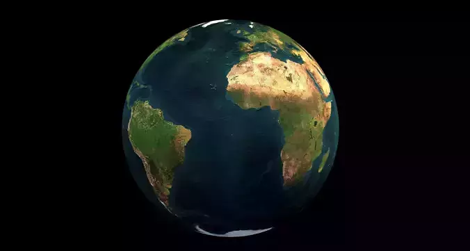 Earth globe in space