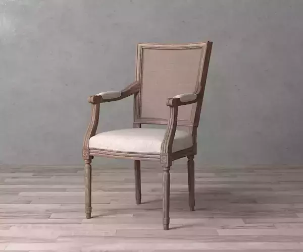 Vintage French Square Cane Armchair - Classic Chair