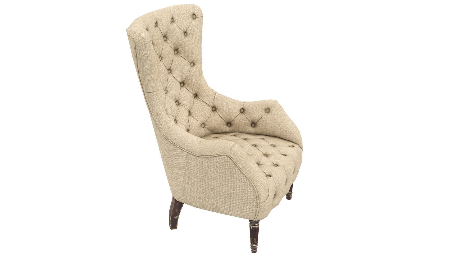 Armchair Aidan Gray Low-poly 3D model_4