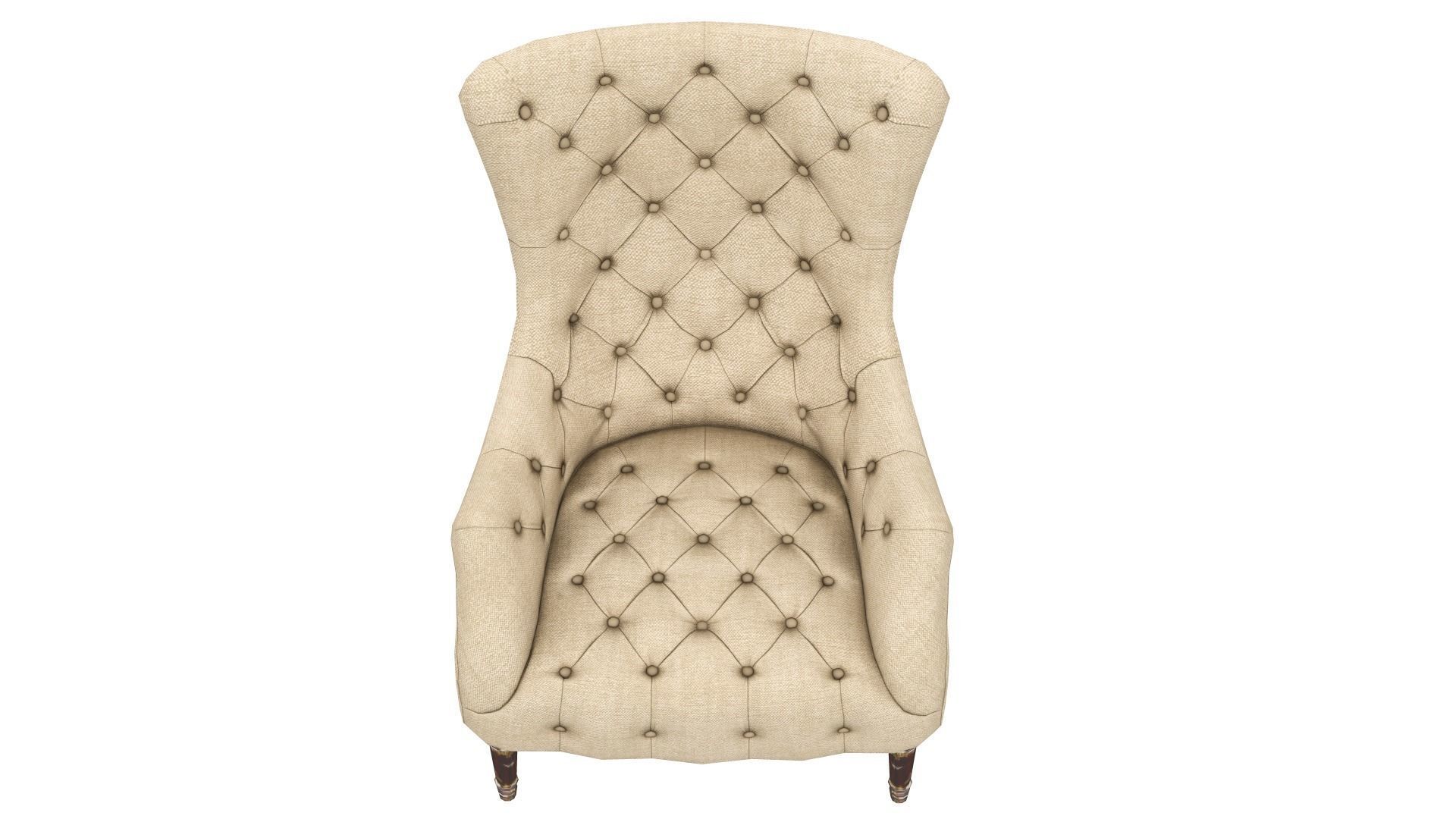 Armchair Aidan Gray Low-poly 3D model_8