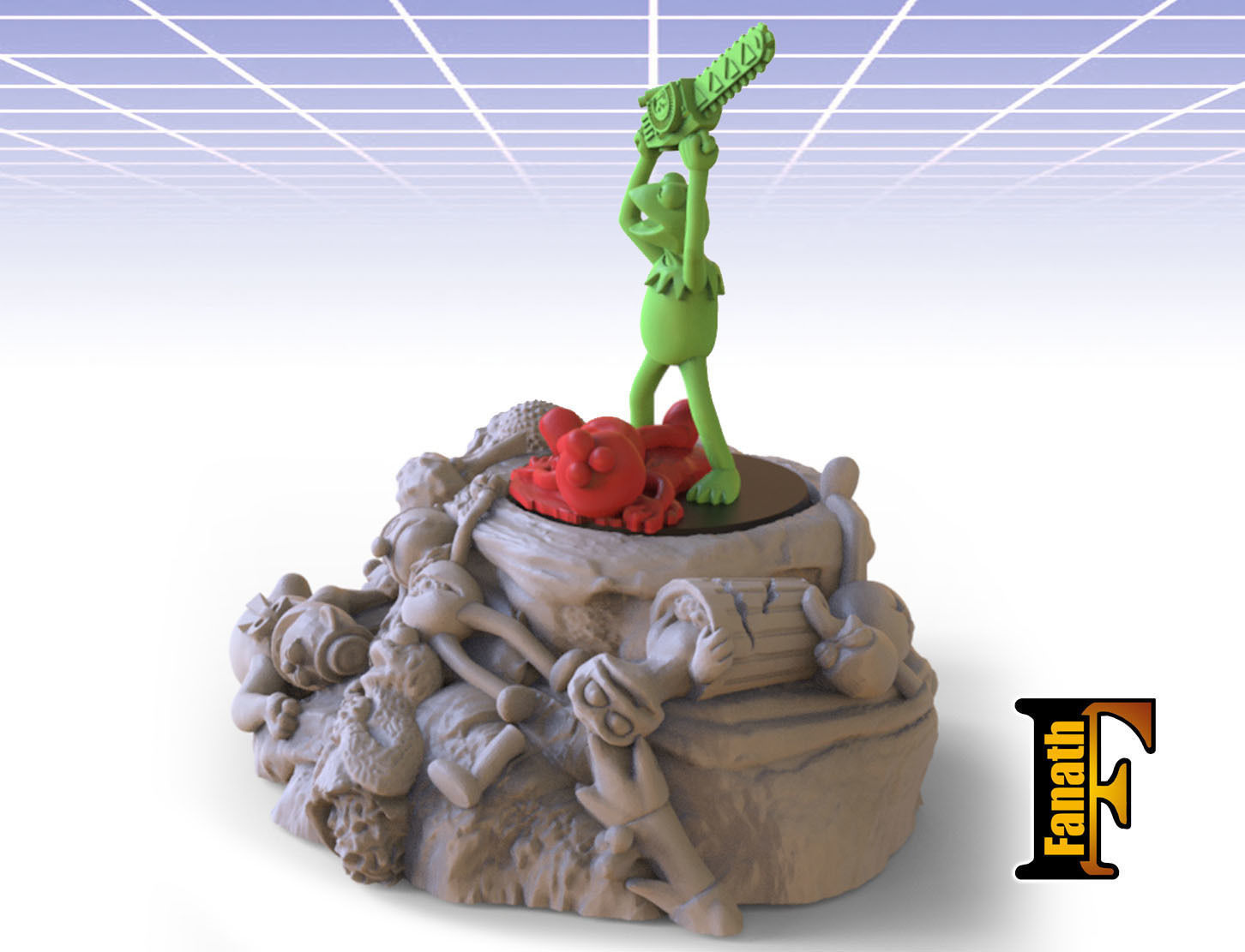 Gus with chainsaw 3D print model_2