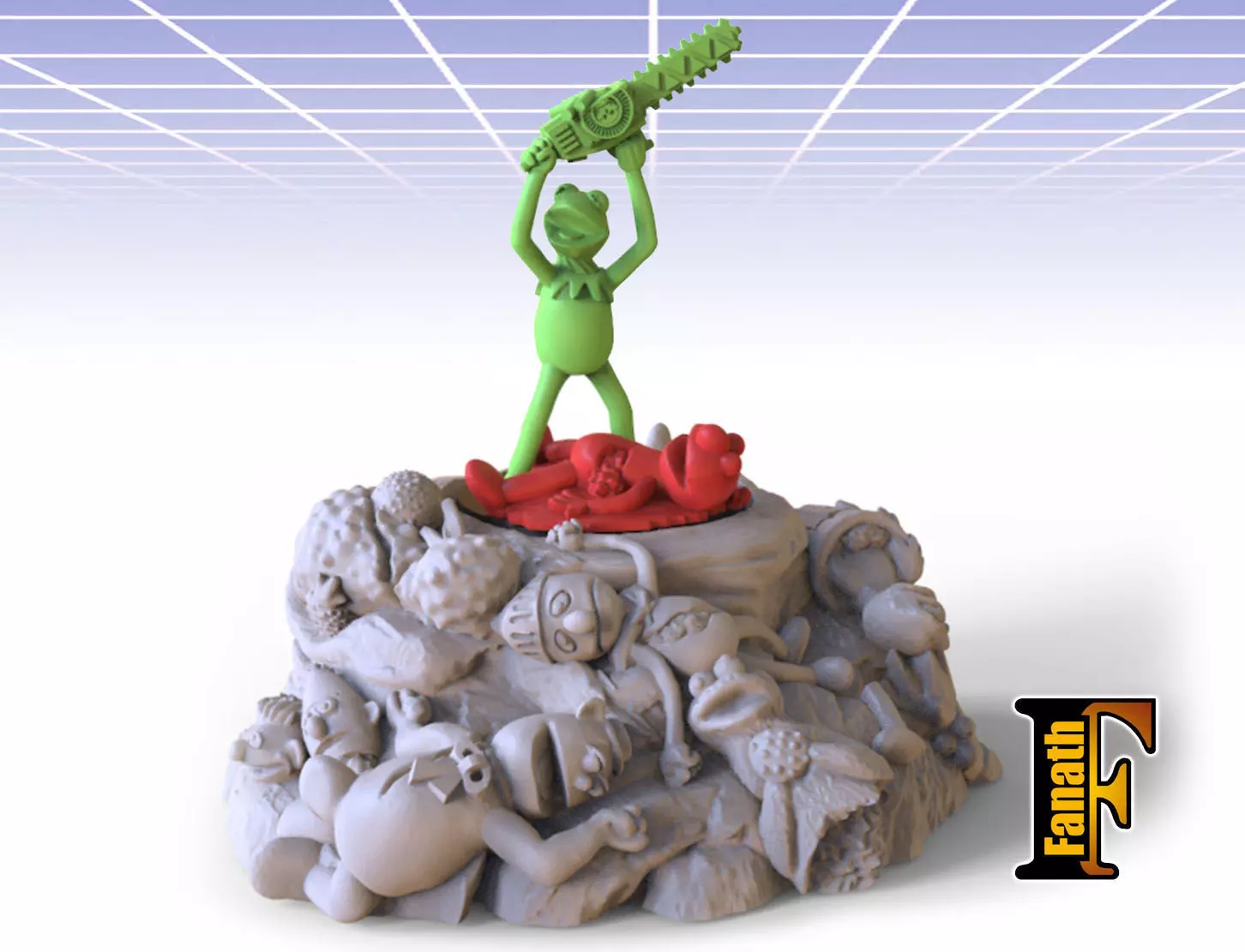 Gus with chainsaw 3D print model_0