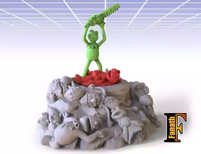 Gus with chainsaw 3D print model